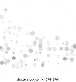 Bubbles Circle Dots Unique Gray White Bright Vector Background