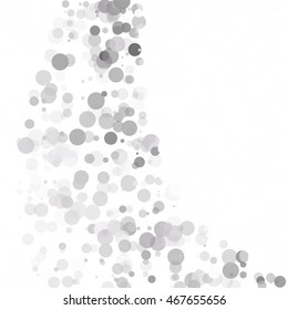 Bubbles Circle Dots Unique Gray White Bright Vector Background