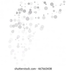 Bubbles Circle Dots Unique Gray White Bright Vector Background