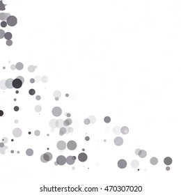 Bubbles Circle Dots Unique Gray White Bright Vector Background