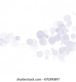 Bubbles Circle Dots Unique Gray White Bright Vector Background