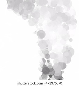Bubbles Circle Dots Unique Gray White Bright Vector Background