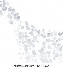 Bubbles Circle Dots Unique Gray White Bright Vector Background