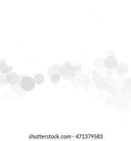 Bubbles Circle Dots Unique Gray White Bright Vector Background
