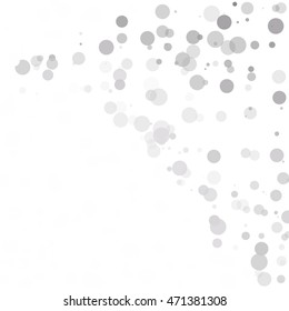 Bubbles Circle Dots Unique Gray White Bright Vector Background