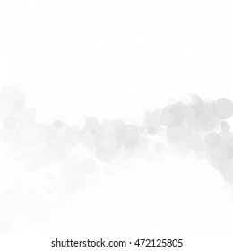 Bubbles Circle Dots Unique Gray White Bright Vector Background