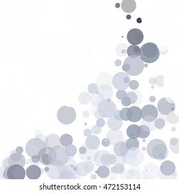 Bubbles Circle Dots Unique Gray White Bright Vector Background