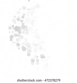 Bubbles Circle Dots Unique Gray White Bright Vector Background