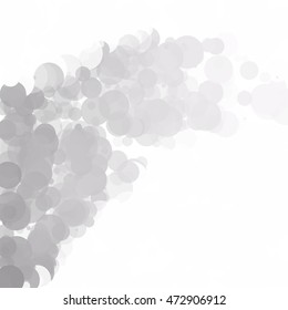 Bubbles Circle Dots Unique Gray White Bright Vector Background