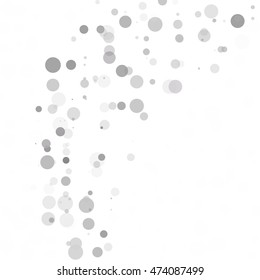 Bubbles Circle Dots Unique Gray White Bright Vector Background