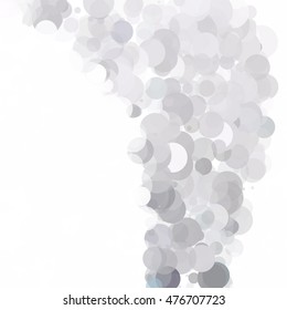 Bubbles Circle Dots Unique Gray White Bright Vector Background