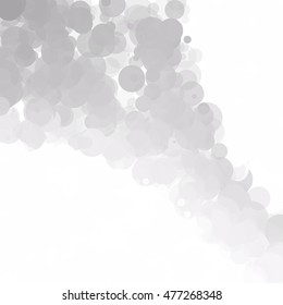 Bubbles Circle Dots Unique Gray White Bright Vector Background