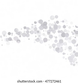 Bubbles Circle Dots Unique Gray White Bright Vector Background