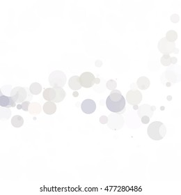 Bubbles Circle Dots Unique Gray White Bright Vector Background