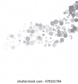 Bubbles Circle Dots Unique Gray White Bright Vector Background