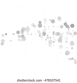 Bubbles Circle Dots Unique Gray White Bright Vector Background