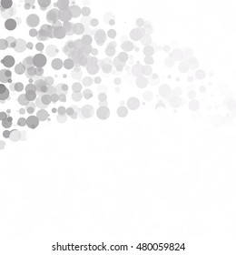 Bubbles Circle Dots Unique Gray White Bright Vector Background