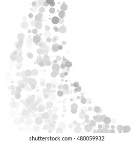 Bubbles Circle Dots Unique Gray White Bright Vector Background