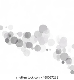 Bubbles Circle Dots Unique Gray White Bright Vector Background
