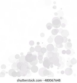 Bubbles Circle Dots Unique Gray White Bright Vector Background