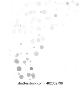 Bubbles Circle Dots Unique Gray White Bright Vector Background