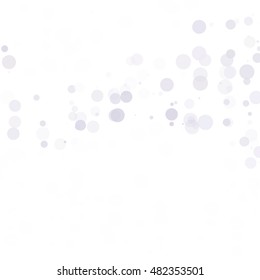 Bubbles Circle Dots Unique Gray White Bright Vector Background
