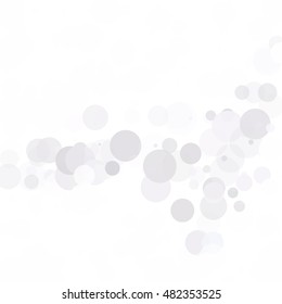 Bubbles Circle Dots Unique Gray White Bright Vector Background