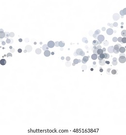 Bubbles Circle Dots Unique Gray White Bright Vector Background