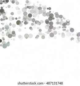 Bubbles Circle Dots Unique Gray White Bright Vector Background