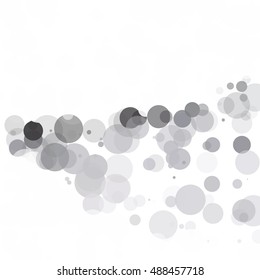 Bubbles Circle Dots Unique Gray White Bright Vector Background