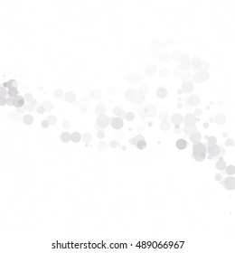 Bubbles Circle Dots Unique Gray White Bright Vector Background
