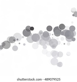 Bubbles Circle Dots Unique Gray White Bright Vector Background