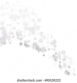 Bubbles Circle Dots Unique Gray White Bright Vector Background