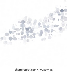Bubbles Circle Dots Unique Gray White Bright Vector Background