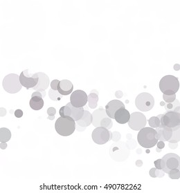 Bubbles Circle Dots Unique Gray White Bright Vector Background