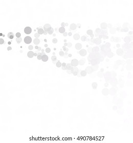 Bubbles Circle Dots Unique Gray White Bright Vector Background