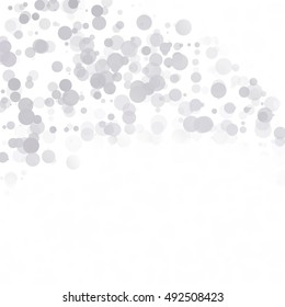 Bubbles Circle Dots Unique Gray White Bright Vector Background