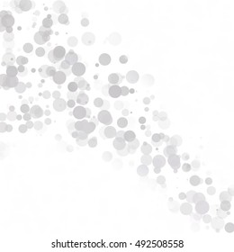 Bubbles Circle Dots Unique Gray White Bright Vector Background