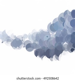 Bubbles Circle Dots Unique Gray White Bright Vector Background