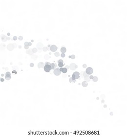 Bubbles Circle Dots Unique Gray White Bright Vector Background