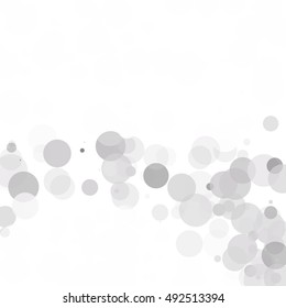 Bubbles Circle Dots Unique Gray White Bright Vector Background