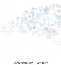 Bubbles Circle Dots Unique Gray White Bright Vector Background