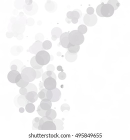 Bubbles Circle Dots Unique Gray White Bright Vector Background