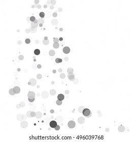 Bubbles Circle Dots Unique Gray White Bright Vector Background