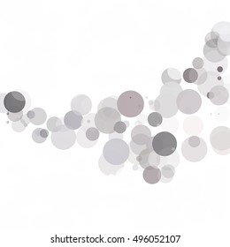 Bubbles Circle Dots Unique Gray White Bright Vector Background