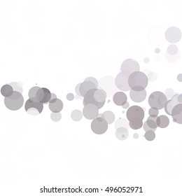 Bubbles Circle Dots Unique Gray White Bright Vector Background