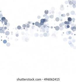 Bubbles Circle Dots Unique Gray White Bright Vector Background