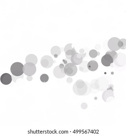 Bubbles Circle Dots Unique Gray White Bright Vector Background