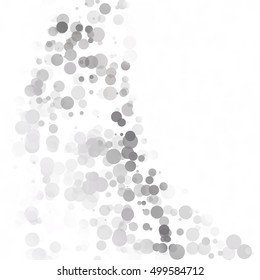 Bubbles Circle Dots Unique Gray White Bright Vector Background