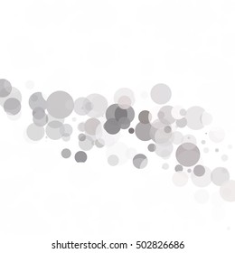 Bubbles Circle Dots Unique Gray Bright Vector Background